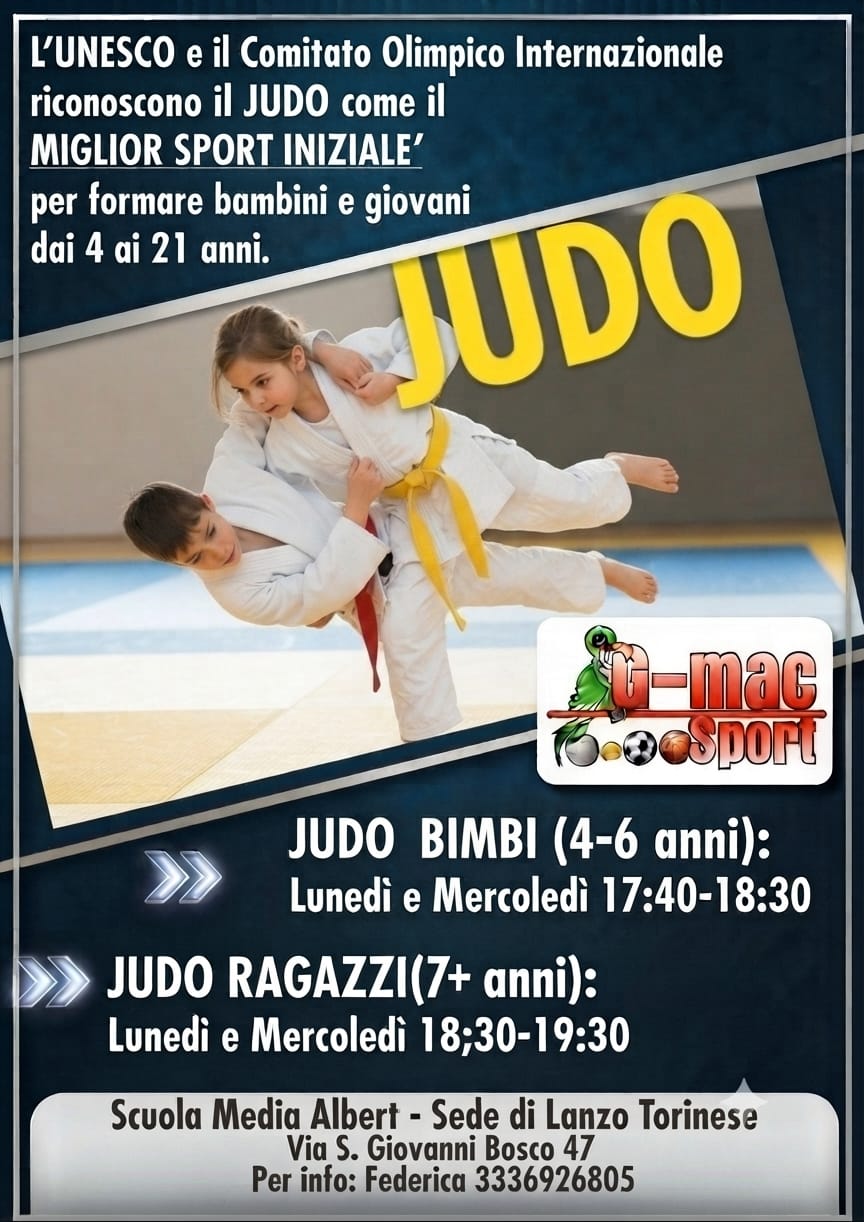 Corsi di Judo per Bambini e Ragazzi a Lanzo Torinese